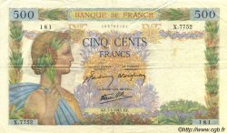 500 Francs LA PAIX FRANKREICH  1943 F.32.44 fVZ