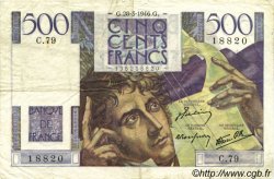 500 Francs CHATEAUBRIAND FRANCIA  1946 F.34.05 BC+