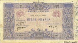 1000 Francs BLEU ET ROSE FRANKREICH  1926 F.36.42 fSGE