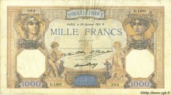 1000 Francs CÉRÈS ET MERCURE FRANCIA  1931 F.37.06 MB
