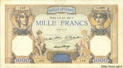 1000 Francs CÉRÈS ET MERCURE FRANCE  1932 F.37.07 F+