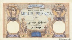 1000 Francs CÉRÈS ET MERCURE FRANKREICH  1932 F.37.07 SS to VZ