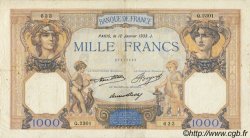 1000 Francs CÉRÈS ET MERCURE FRANCE  1933 F.37.08 F+