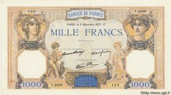 1000 Francs CÉRÈS ET MERCURE type modifié FRANKREICH  1937 F.38.06 fVZ