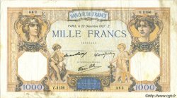 1000 Francs CÉRÈS ET MERCURE type modifié FRANCIA  1937 F.38.08 q.BB