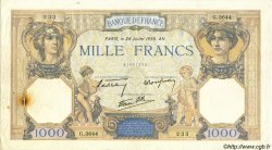 1000 Francs CÉRÈS ET MERCURE type modifié FRANCIA  1938 F.38.25 BC