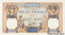 1000 Francs CÉRÈS ET MERCURE type modifié FRANKREICH  1938 F.38.31 VZ