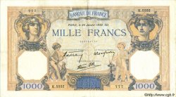 1000 Francs CÉRÈS ET MERCURE type modifié FRANCIA  1939 F.38.33 BB to SPL
