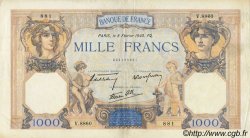 1000 Francs CÉRÈS ET MERCURE type modifié FRANKREICH  1940 F.38.42 fVZ