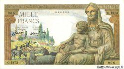 1000 Francs DÉESSE DÉMÉTER FRANCIA  1942 F.40.11 q.FDC