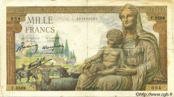 1000 Francs DÉESSE DÉMÉTER FRANCE  1943 F.40.17 F