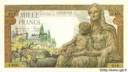 1000 Francs DÉESSE DÉMÉTER FRANCIA  1943 F.40.19 q.SPL