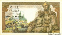 1000 Francs DÉESSE DÉMÉTER FRANCE  1943 F.40.23 XF