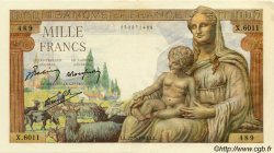 1000 Francs DÉESSE DÉMÉTER FRANCE  1943 F.40.25 XF+