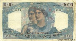 1000 Francs MINERVE ET HERCULE FRANCE  1945 F.41.05 F+