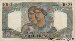 1000 Francs MINERVE ET HERCULE FRANKREICH  1950 F.41.31 fSS