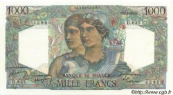 1000 Francs MINERVE ET HERCULE FRANCE  1950 F.41.31 AU-