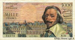1000 Francs RICHELIEU FRANCIA  1954 F.42.06 BC+