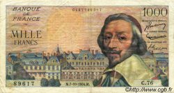1000 Francs RICHELIEU FRANKREICH  1954 F.42.08 S