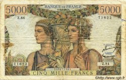 5000 Francs TERRE ET MER FRANKREICH  1951 F.48.05 SGE