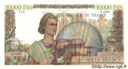 10000 Francs GÉNIE FRANÇAIS FRANCE  1953 F.50.63 VF - XF