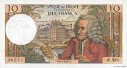 10 Francs VOLTAIRE FRANKREICH  1970 F.62.41 VZ+