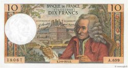 10 Francs VOLTAIRE FRANCIA  1971 F.62.51 SPL+ a AU