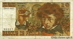 10 Francs BERLIOZ FRANCE  1972 F.63.01 B+
