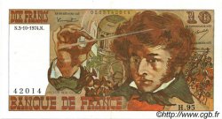 10 Francs BERLIOZ FRANCE  1974 F.63.07a XF