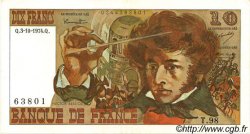 10 Francs BERLIOZ FRANKREICH  1974 F.63.07a VZ+