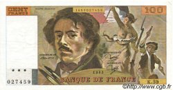 100 Francs DELACROIX modifié FRANCE  1982 F.69.06 SUP+
