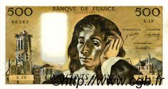 500 Francs PASCAL FRANCE  1970 F.71.05