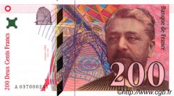 200 Francs EIFFEL Petit numéro FRANCE  1996 F.75.03a1 UNC