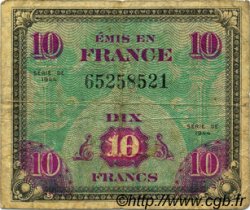 10 Francs DRAPEAU FRANCIA  1944 VF.18.01 B a MB