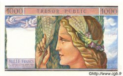 1000 Francs TRÉSOR PUBLIC Spécimen FRANKREICH  1955 VF.35.00S ST