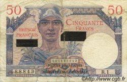 50 Francs SUEZ FRANCE  1956 VF.41.01 VG