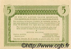5 Francs BON DE SOLIDARITÉ FRANCE Regionalismus und verschiedenen  1941 KL.05A3 ST