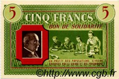 5 Francs BON DE SOLIDARITÉ FRANCE regionalismo e varie  1941 KL.05D1 FDC