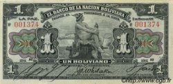 1 Boliviano BOLIVIEN  1911 P.102a VZ