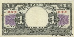 1 Boliviano BOLIVIA  1911 P.104 BB