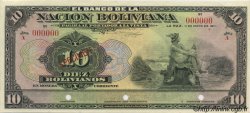 10 Bolivianos Spécimen BOLIVIA  1911 P.107s q.FDC
