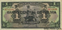 1 Boliviano BOLIVIA  1929 P.112 MBC+
