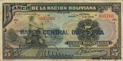 5 Bolivianos BOLIVIA  1929 P.113 F