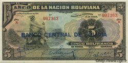 5 Bolivianos BOLIVIA  1929 P.113 FDC