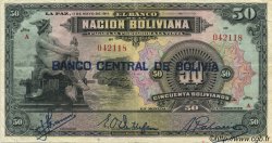 50 Bolivianos BOLIVIEN  1929 P.116 fVZ