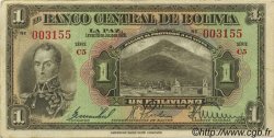 1 Boliviano BOLIVIA  1928 P.118a BB