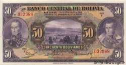 50 Bolivianos BOLIVIA  1928 P.123a AU