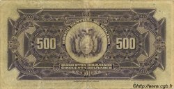 500 Bolivianos BOLIVIA  1928 P.126a BC+