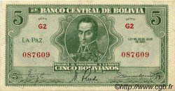 5 Bolivianos BOLIVIA  1928 P.129 EBC