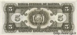 5 Bolivianos BOLIVIA  1945 P.138a AU